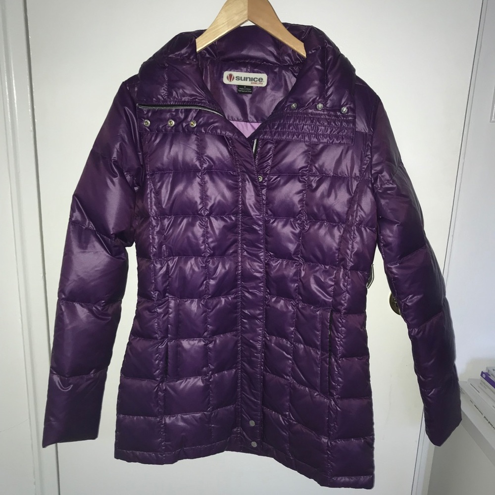 Purple sun ice winter coat